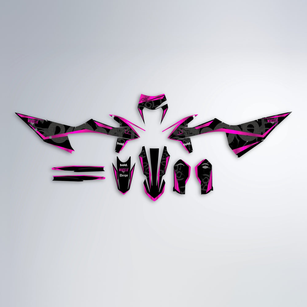SLASH graphics kit parts layout in Pink