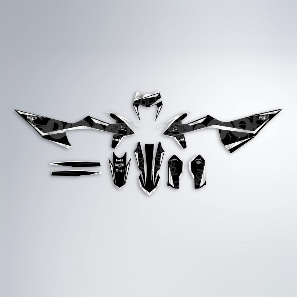SLASH graphics kit parts layout in White