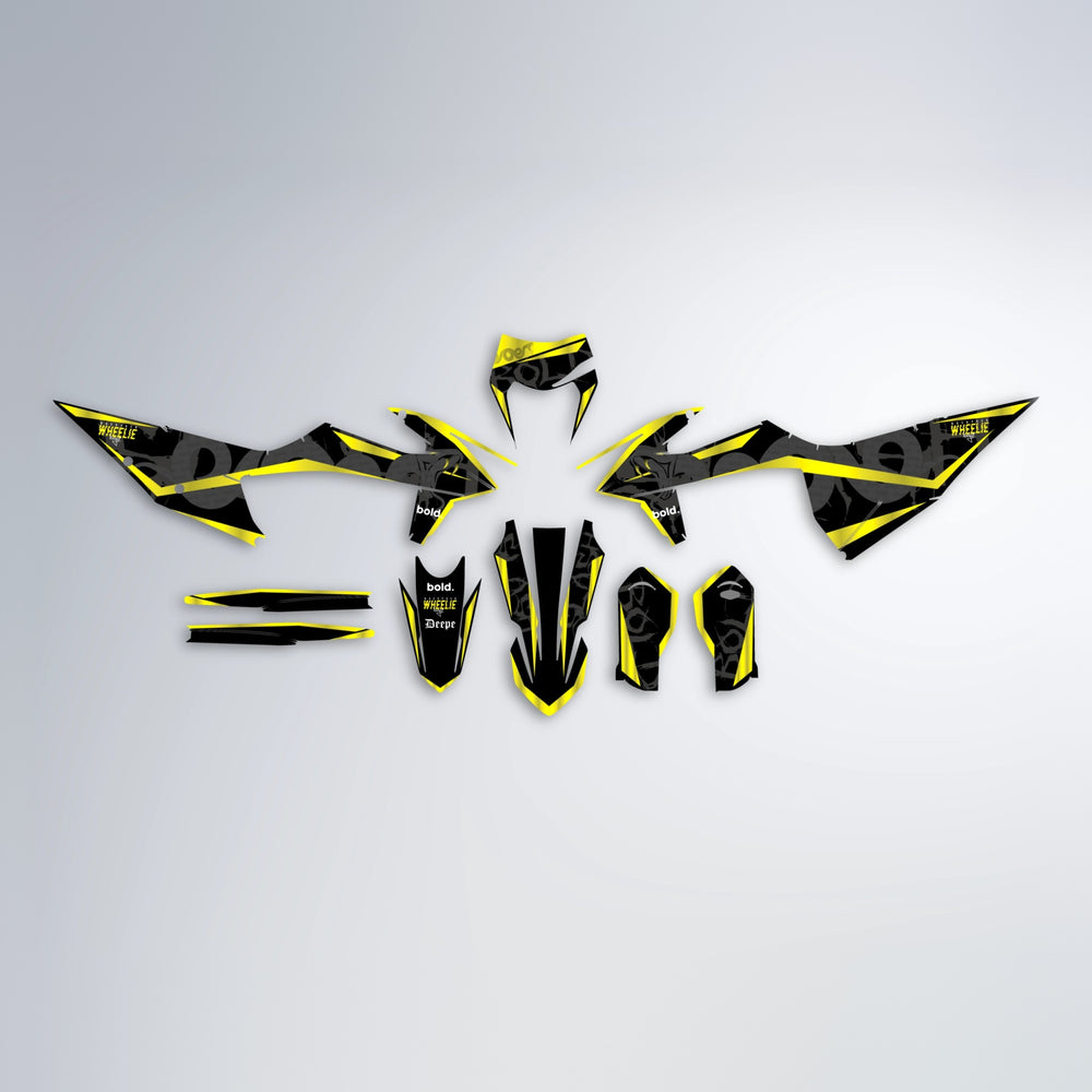 SLASH graphics kit parts layout in Yellow