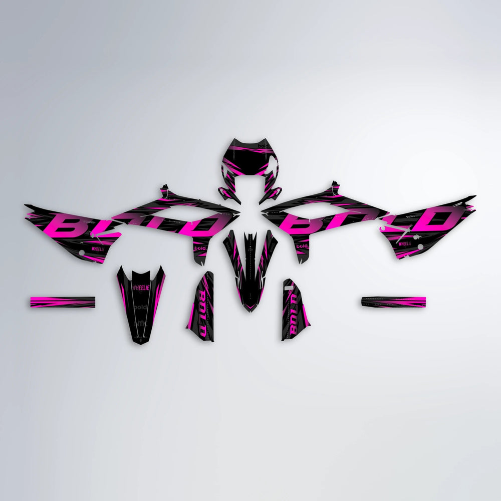 SLAUGHTER Beta graphics kit parts layout in Pink