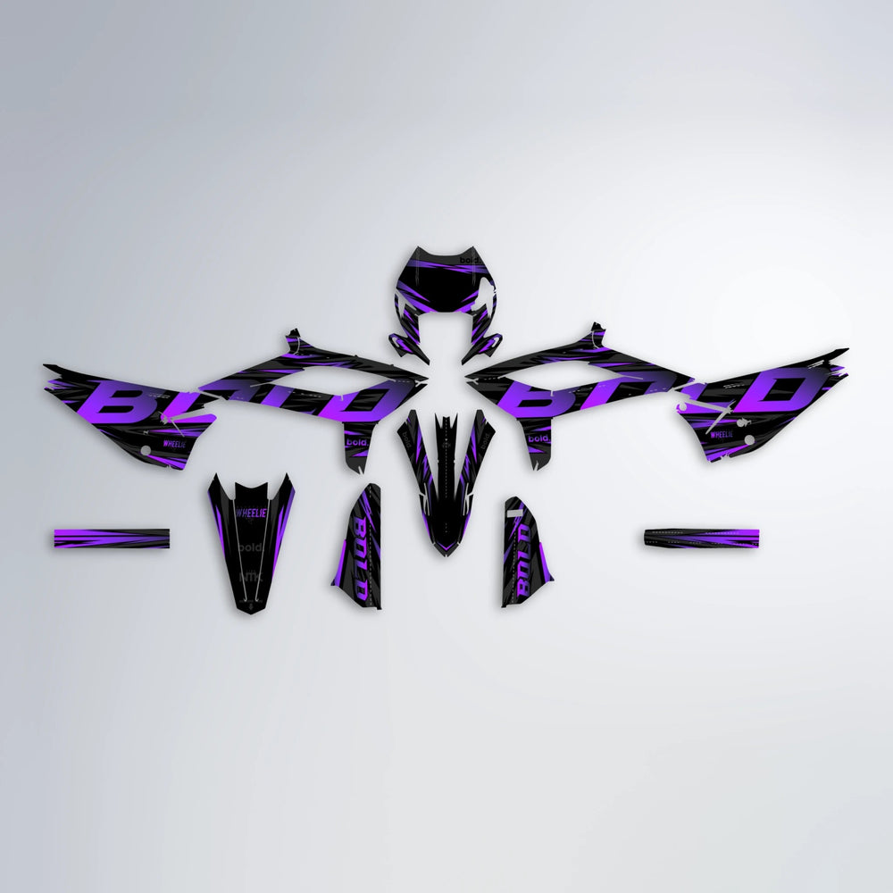 SLAUGHTER Beta graphics kit parts layout in Purple