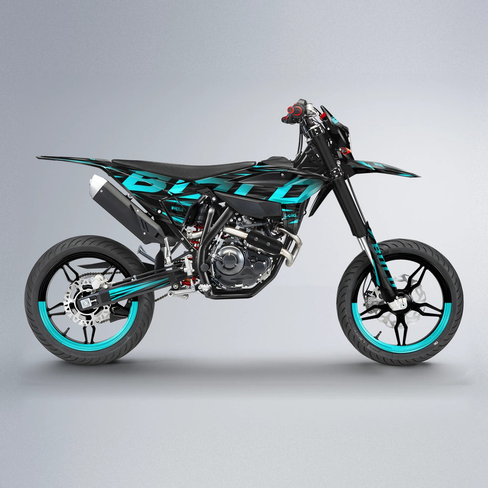 SLAUGHTER Beta supermoto graphics kit in Teal
