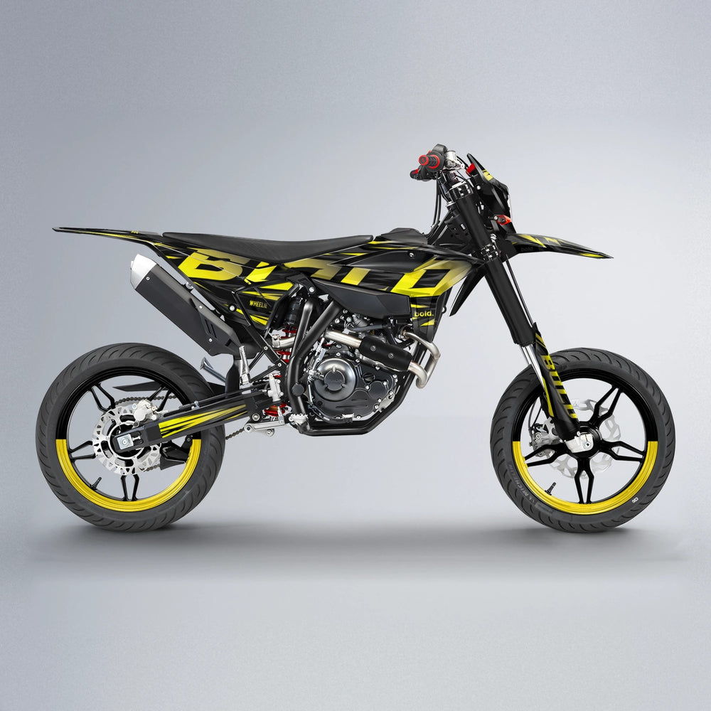 SLAUGHTER Beta supermoto graphics kit in Yellow
