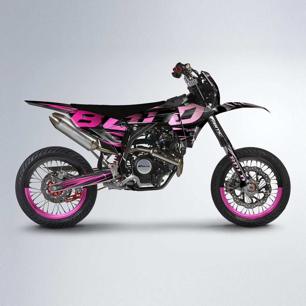SLAUGHTER Fantic supermoto graphics kit in Flamingo