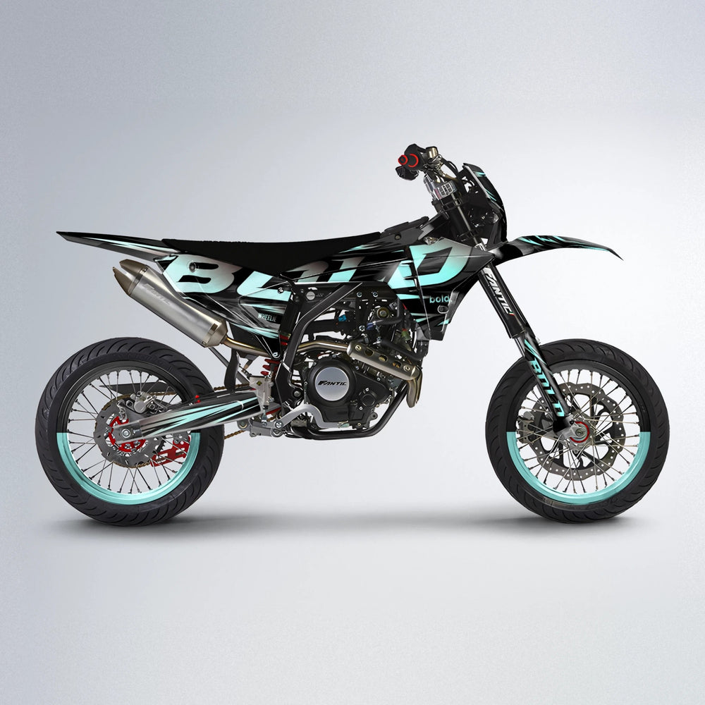 SLAUGHTER Fantic supermoto graphics kit in Mint