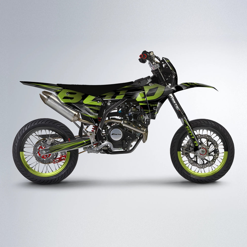 SLAUGHTER Fantic supermoto graphics kit in Olive
