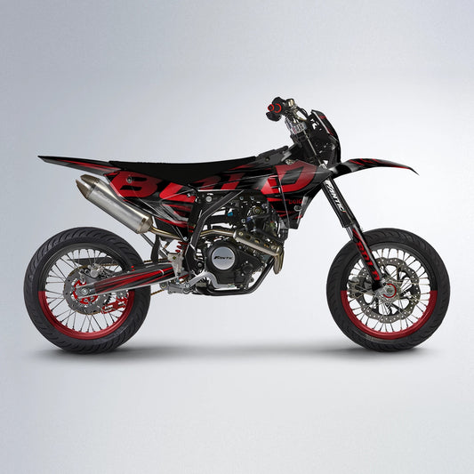SLAUGHTER Fantic supermoto graphics kit in Red