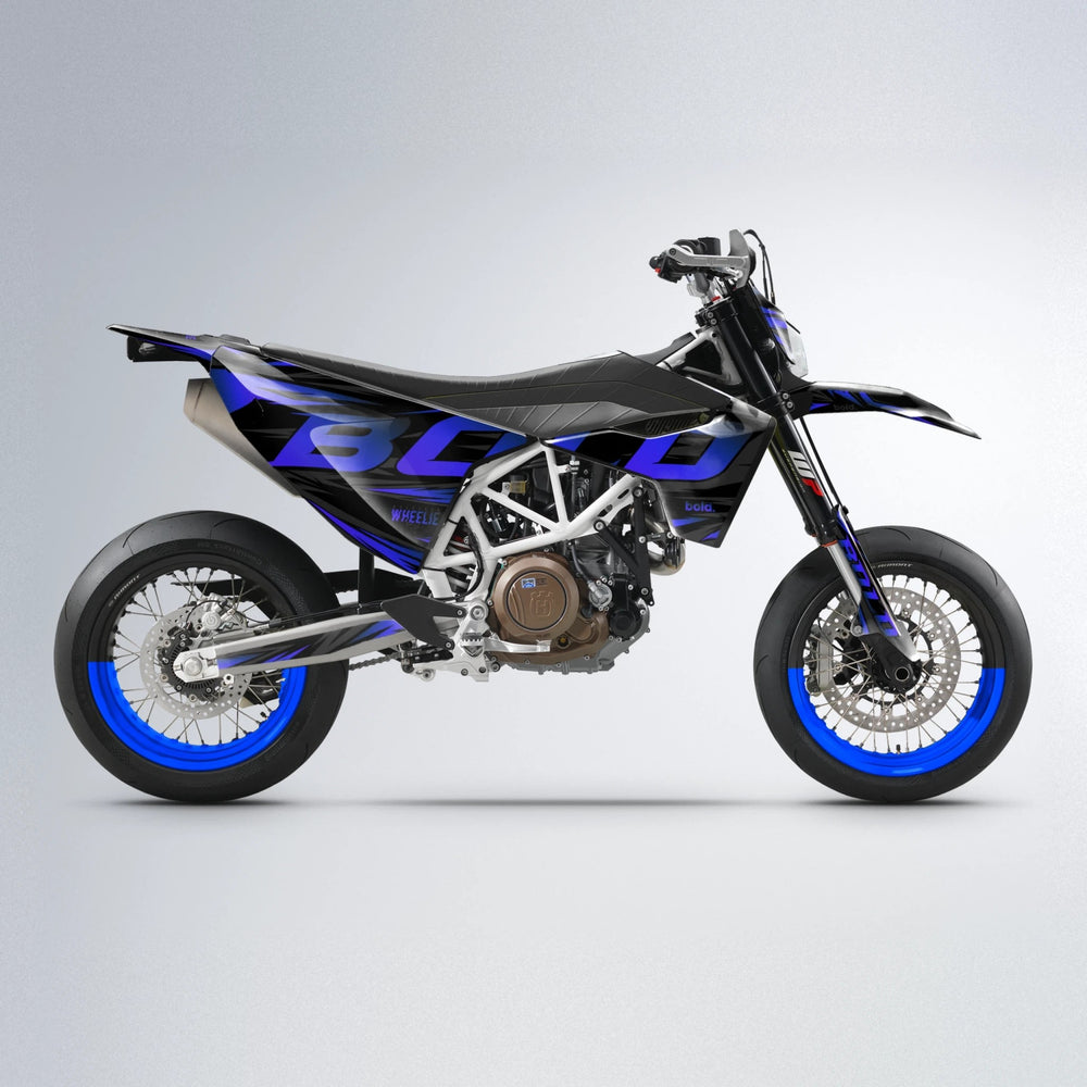 SLAUGHTER Husqvarna 701 supermoto graphics kit in Blue