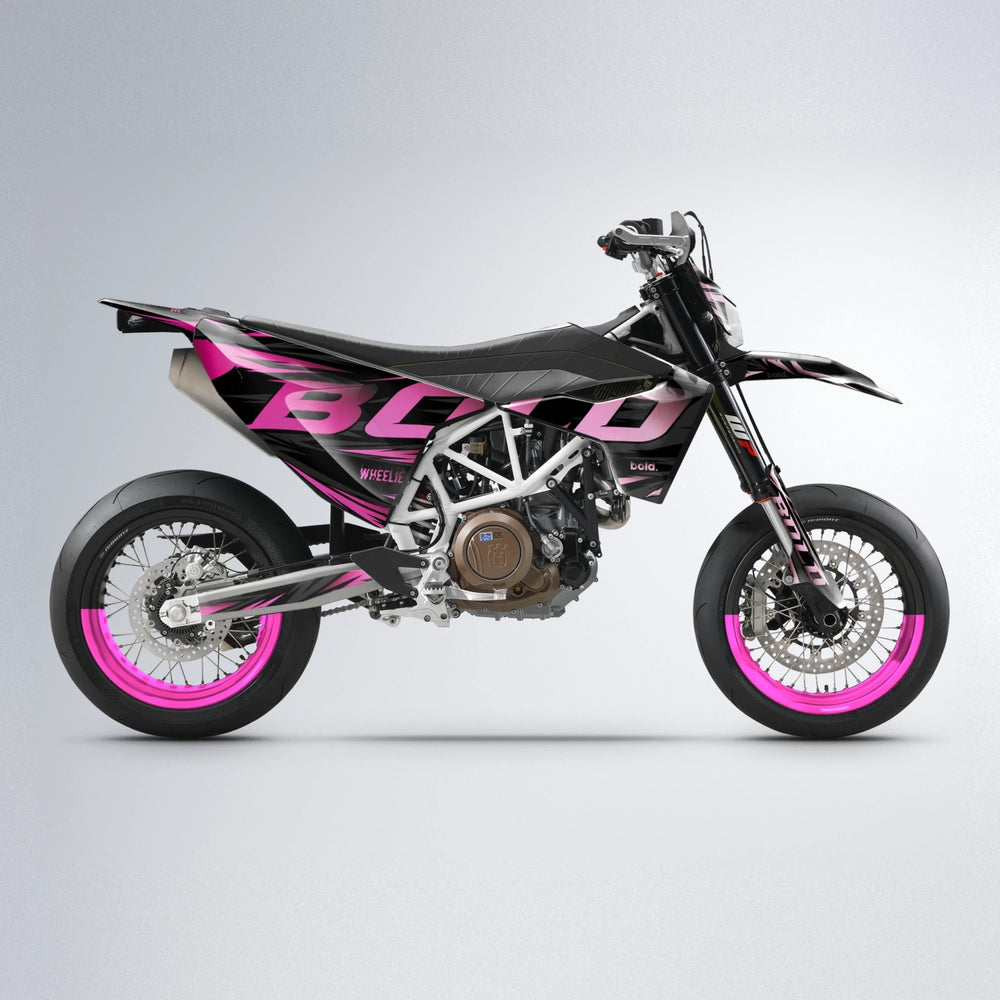 SLAUGHTER Husqvarna 701 supermoto graphics kit in Flamingo
