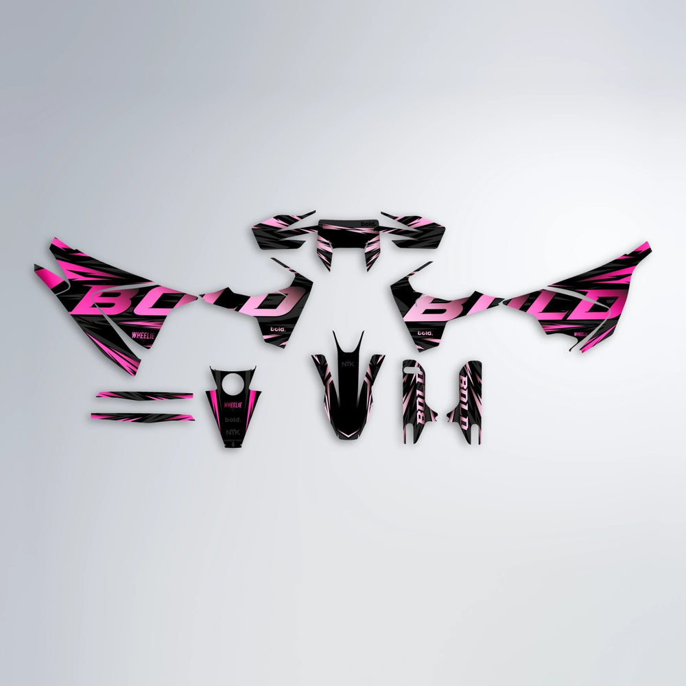 SLAUGHTER Husqvarna 701 graphics kit parts layout in Flamingo