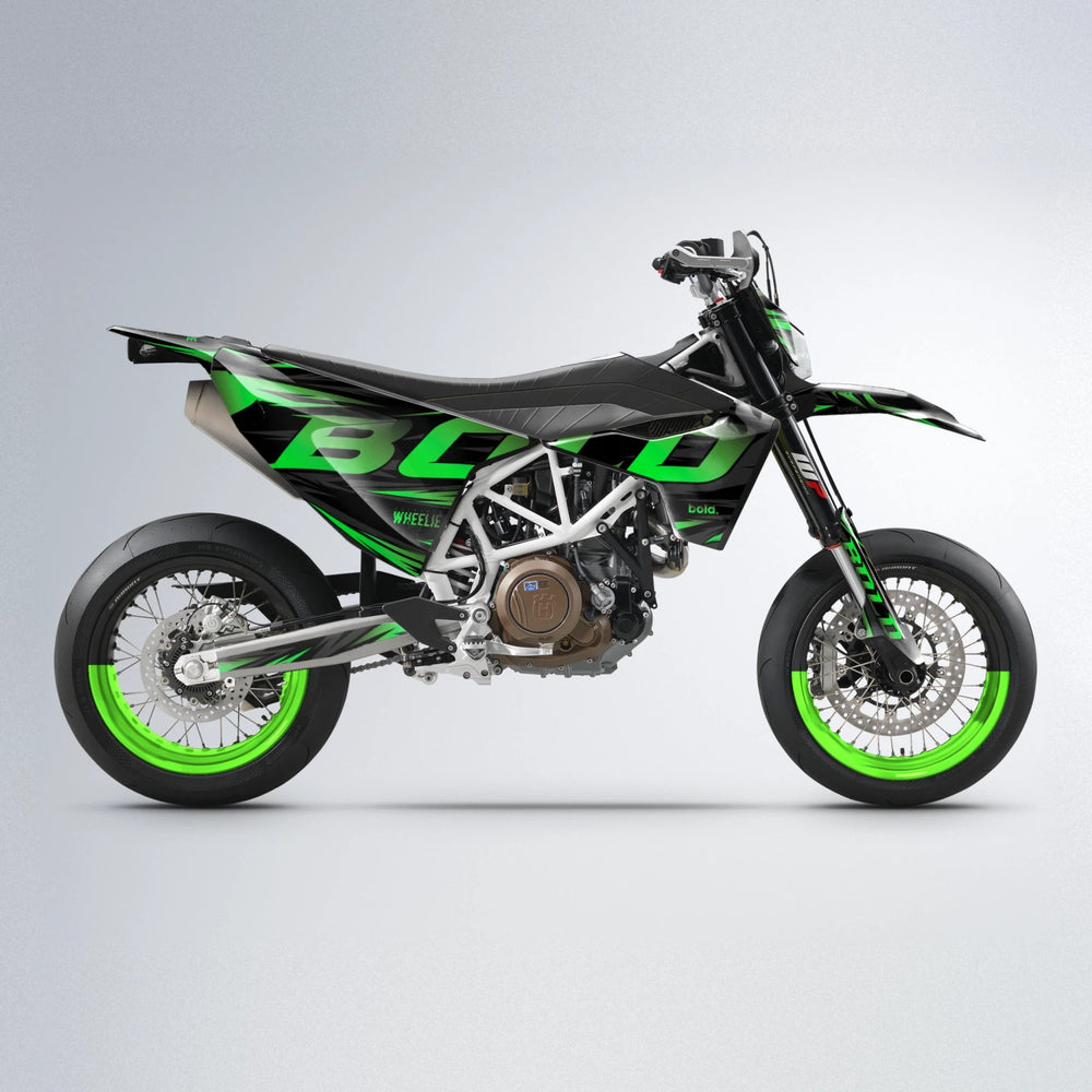 SLAUGHTER Husqvarna 701 supermoto graphics kit in Green