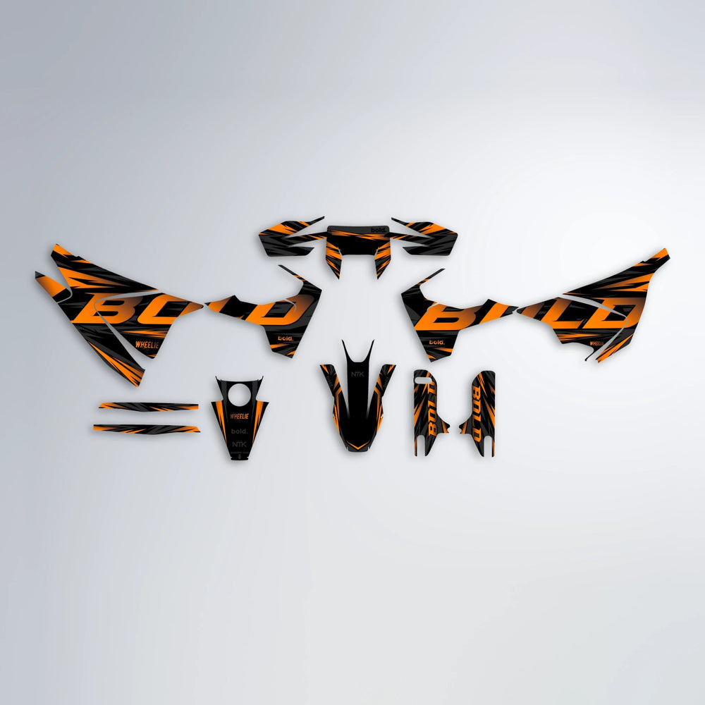 SLAUGHTER Husqvarna 701 graphics kit parts layout in Orange