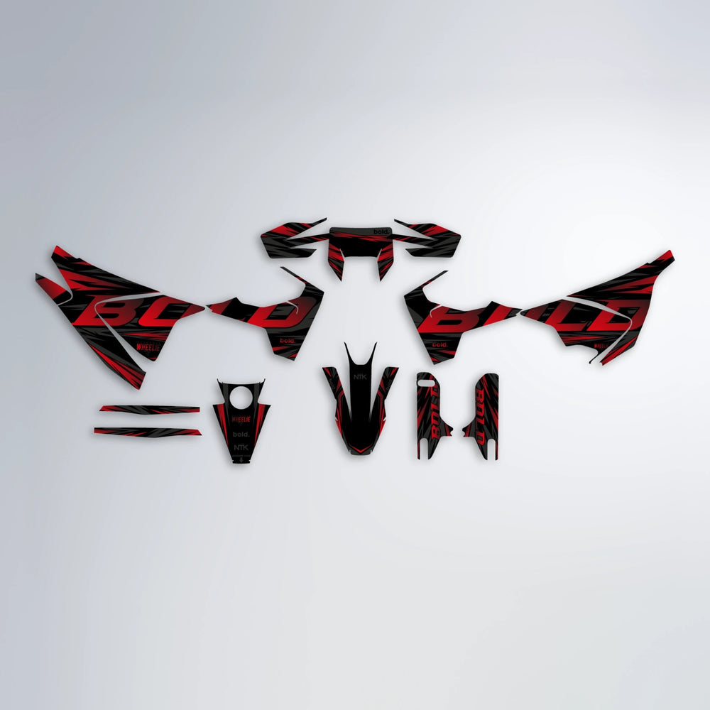 SLAUGHTER Husqvarna 701 graphics kit parts layout in Red