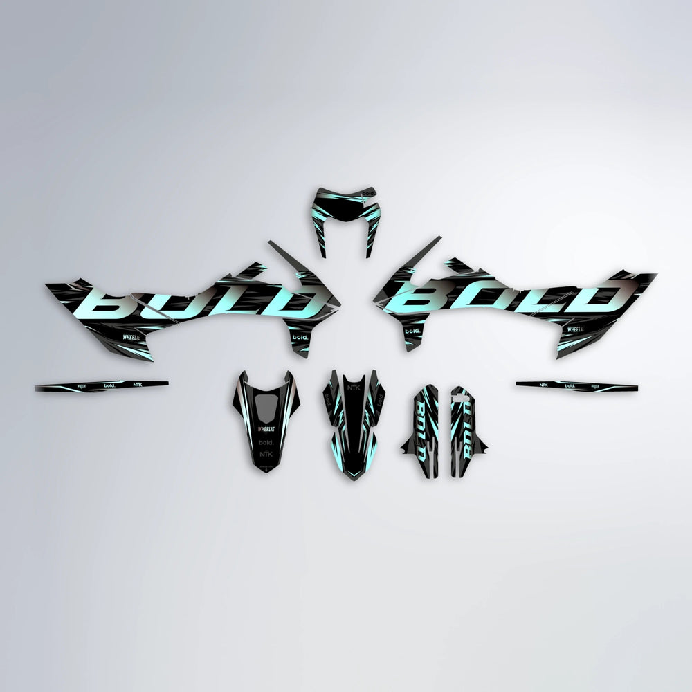 SLAUGHTER KTM SMC 690 graphics kit parts layout in Mint