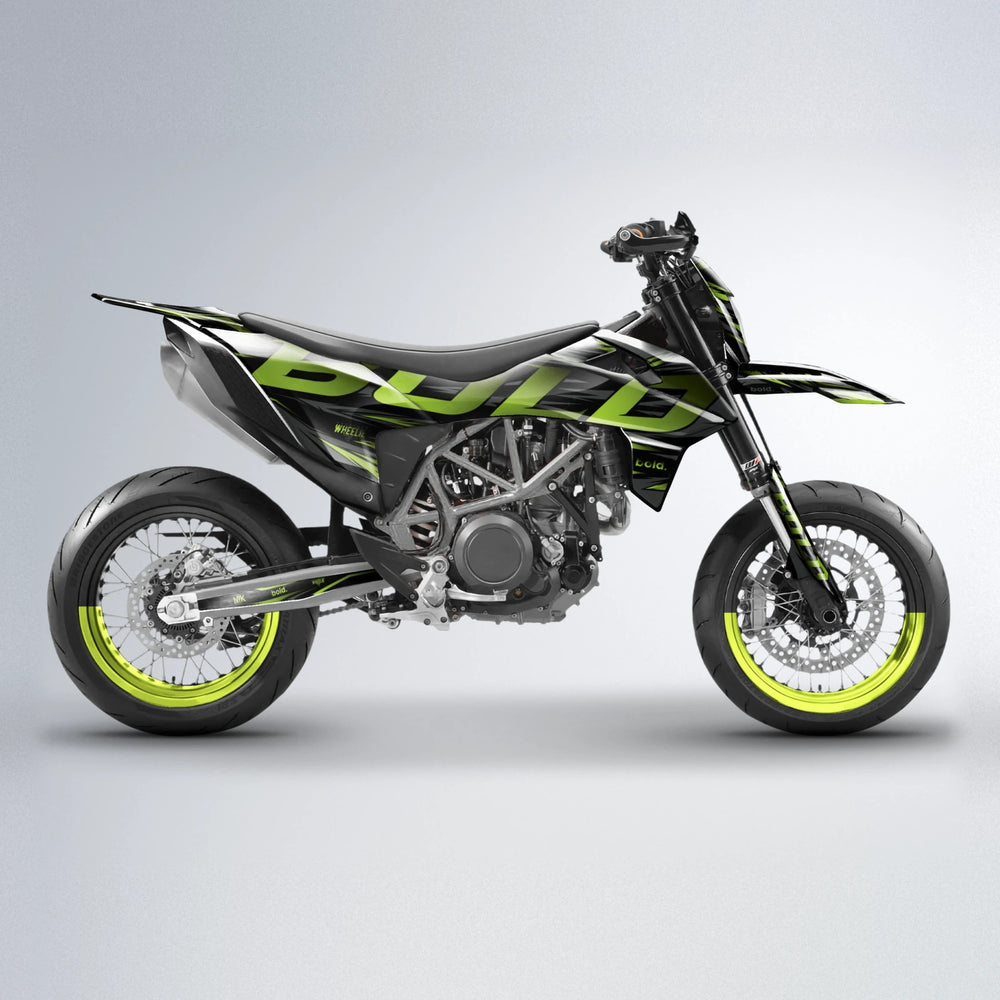 SLAUGHTER KTM SMC 690 supermoto graphics kit in Olive