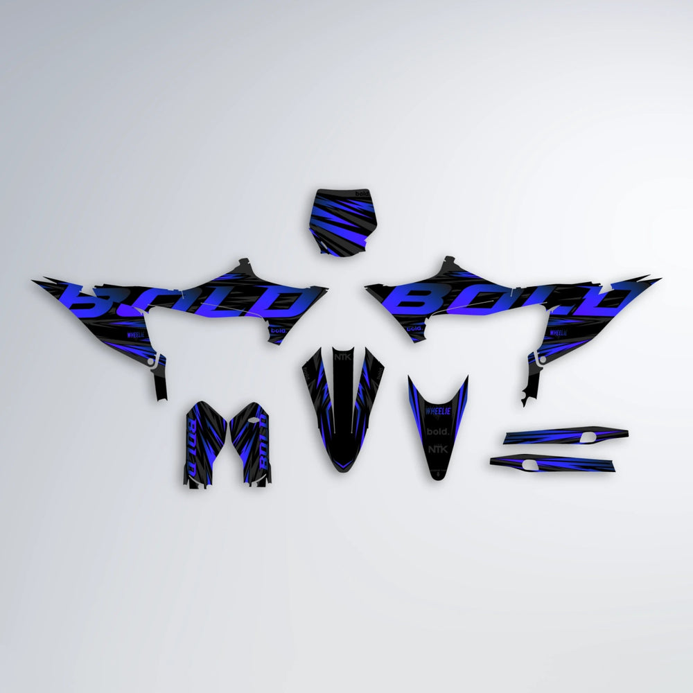 SLAUGHTER Stark Varg SM graphics kit parts layout in Blue