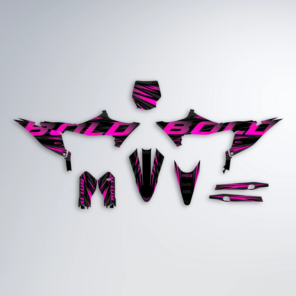 SLAUGHTER Stark Varg SM graphics kit parts layout in Pink