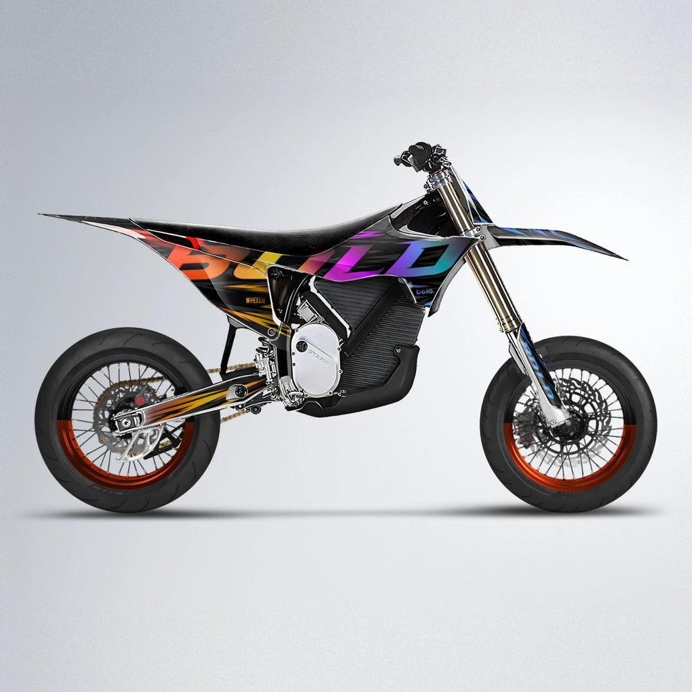 SLAUGHTER Stark Varg SM supermoto graphics kit in Sunset Fade