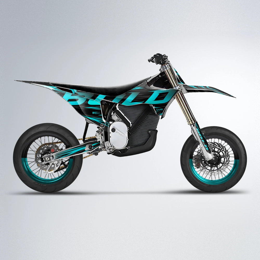 SLAUGHTER Stark Varg SM supermoto graphics kit in Teal