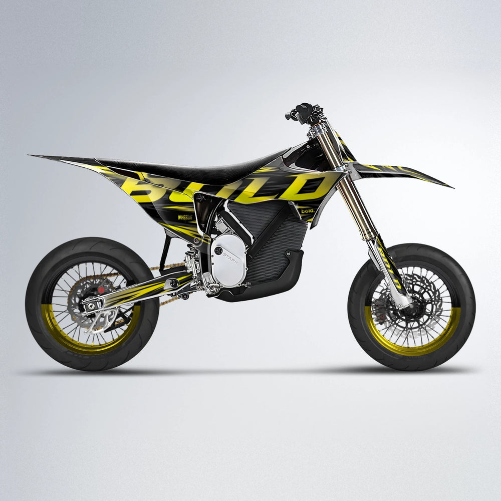 SLAUGHTER Stark Varg SM supermoto graphics kit in Yellow