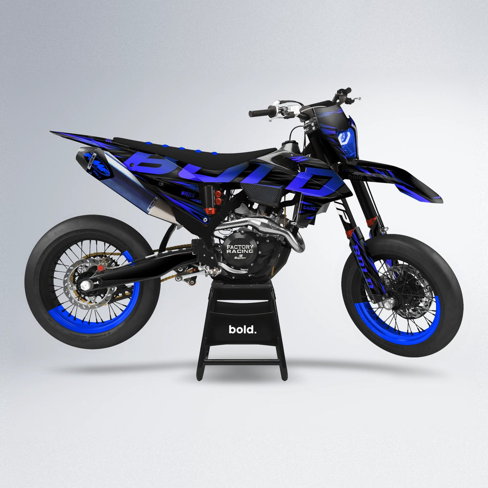 SLAUGHTER supermoto graphics kit in Blue