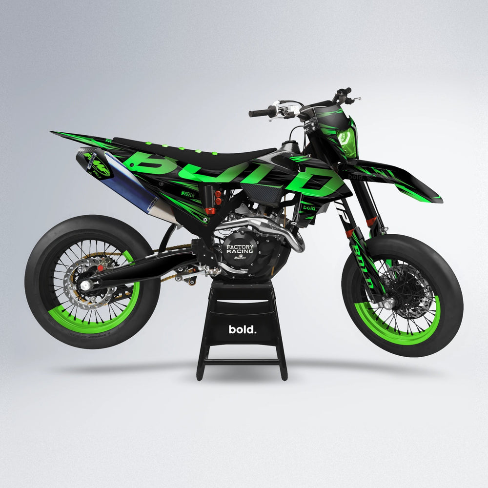 SLAUGHTER supermoto graphics kit in Green
