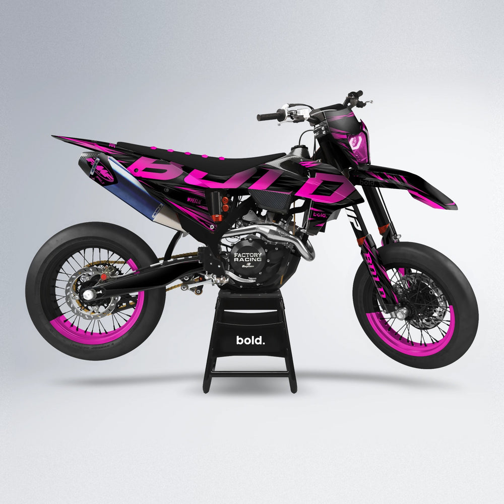SLAUGHTER supermoto graphics kit in Pink