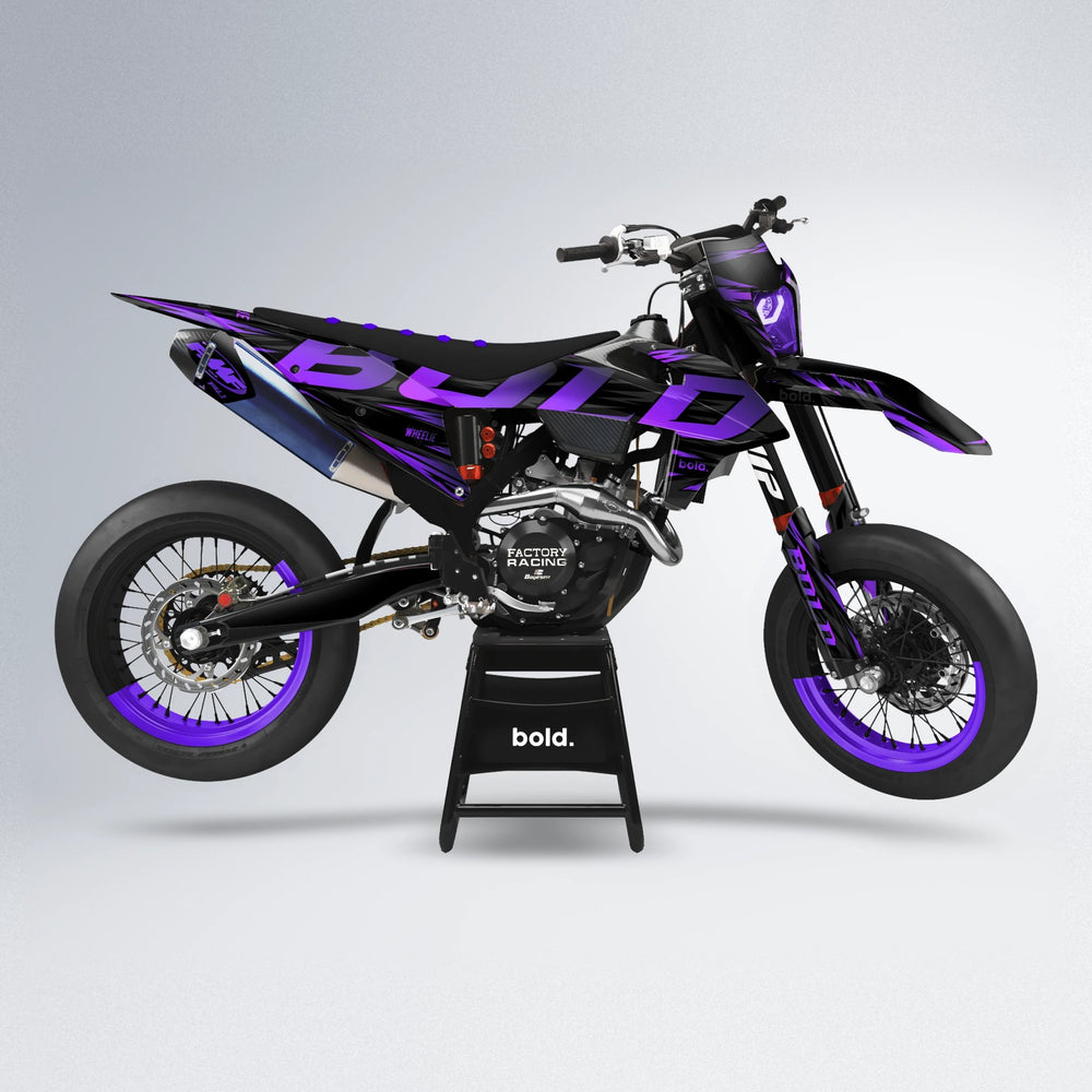 SLAUGHTER supermoto graphics kit in Purple