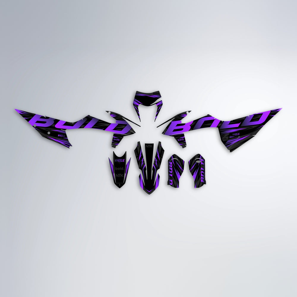 SLAUGHTER graphics kit parts layout in Purple