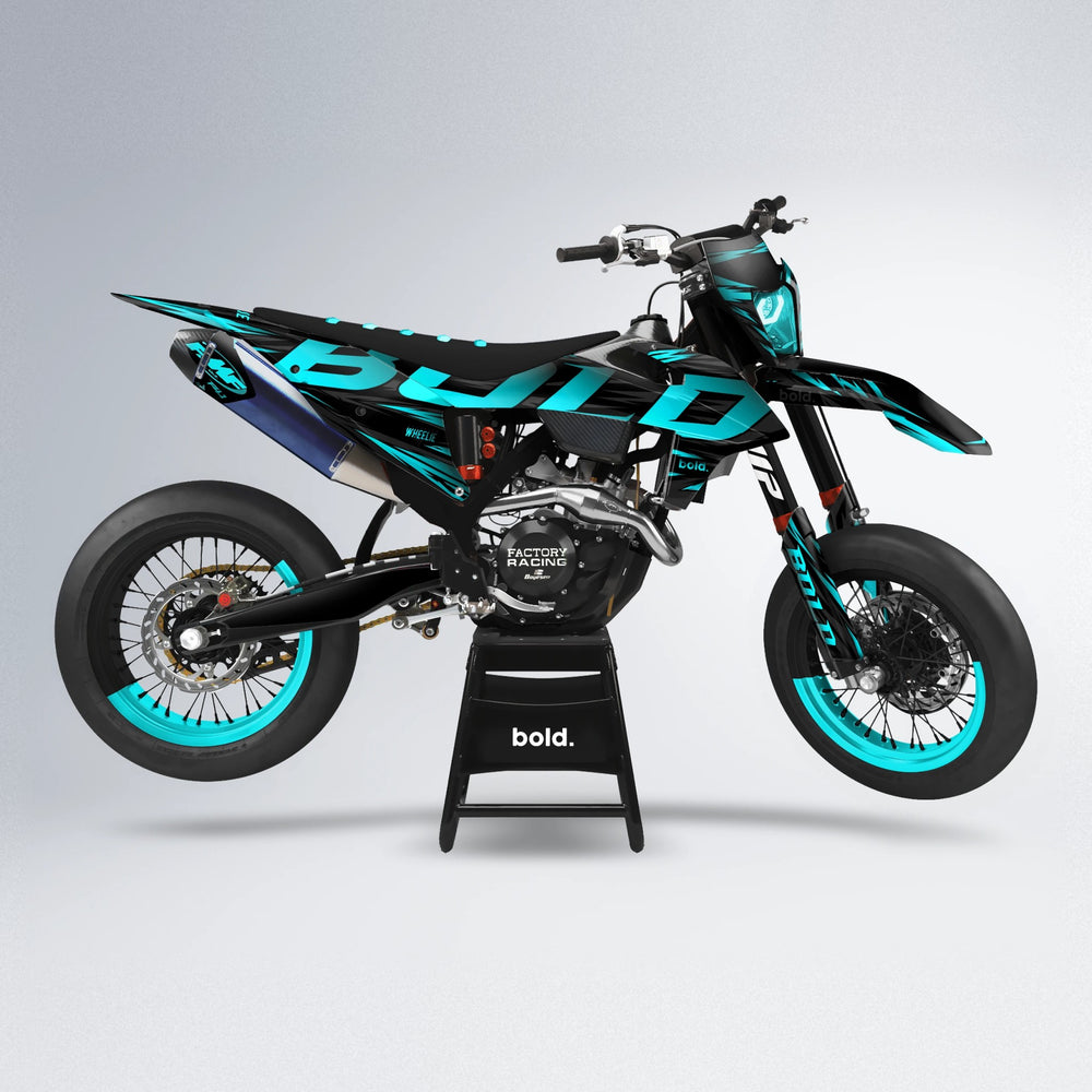 SLAUGHTER supermoto graphics kit in Teal