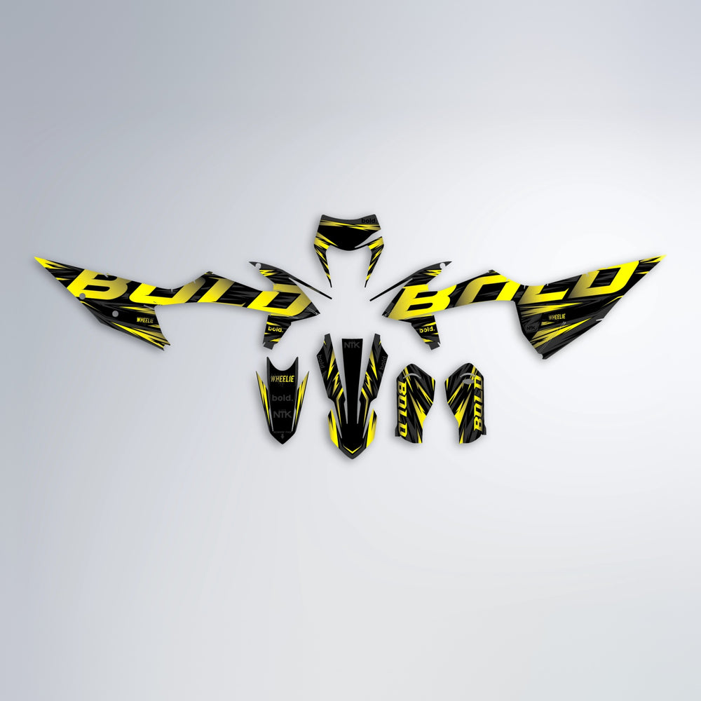 SLAUGHTER graphics kit parts layout in Yellow