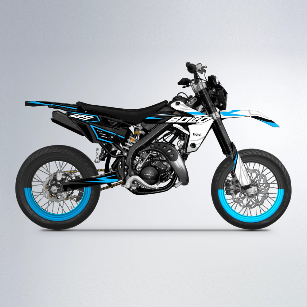 SPLIT Rieju MRT supermoto graphics kit in Custom Colour