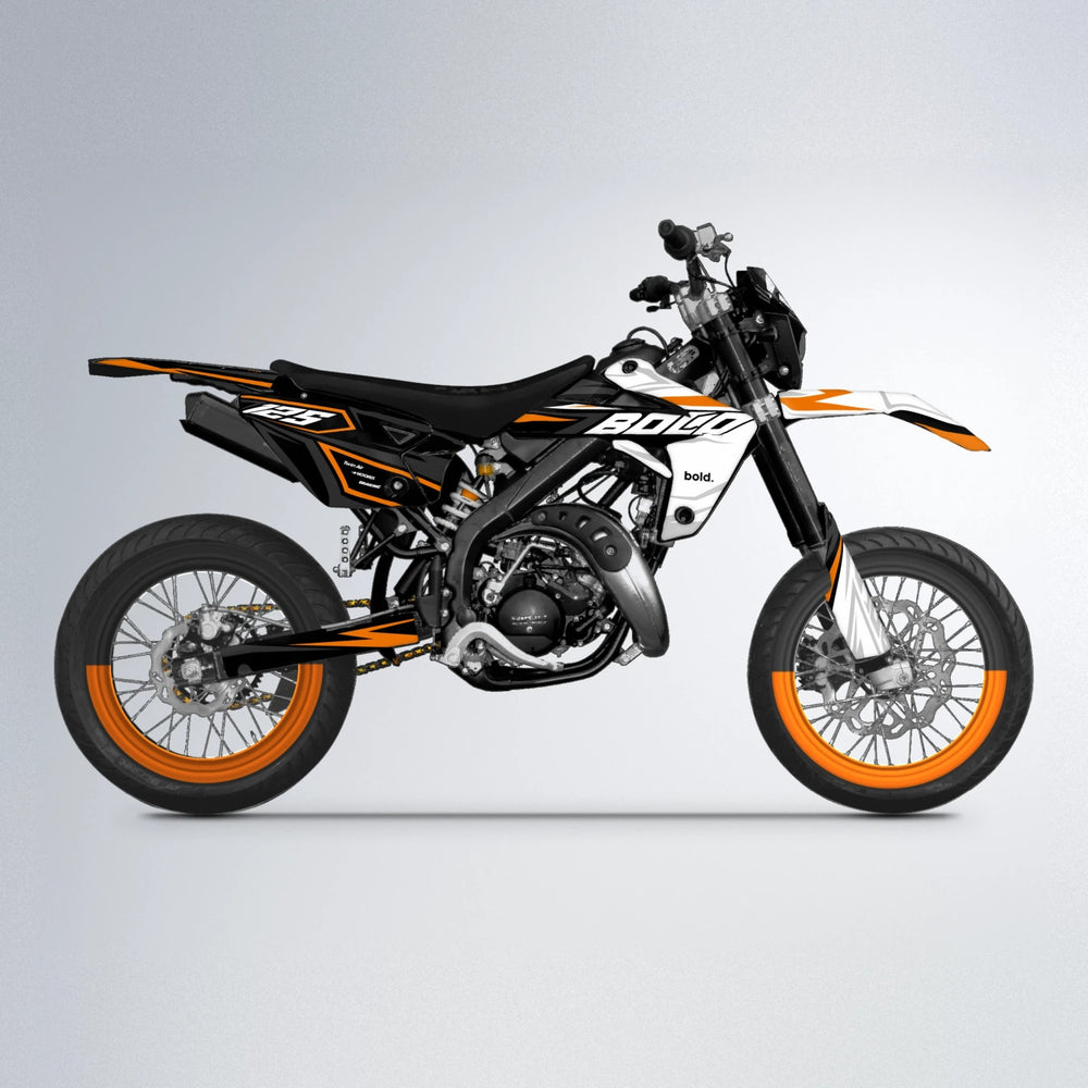 SPLIT Rieju MRT supermoto graphics kit in Orange