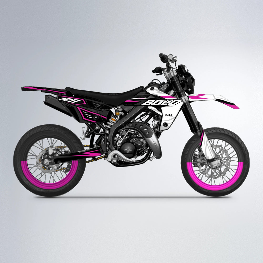 SPLIT Rieju MRT supermoto graphics kit in Pink