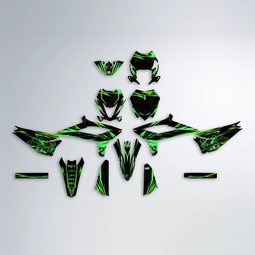 STATESIDE Beta graphics kit parts layout in Green
