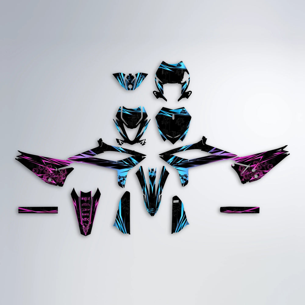 STATESIDE Beta graphics kit parts layout in Pink & Light Blue