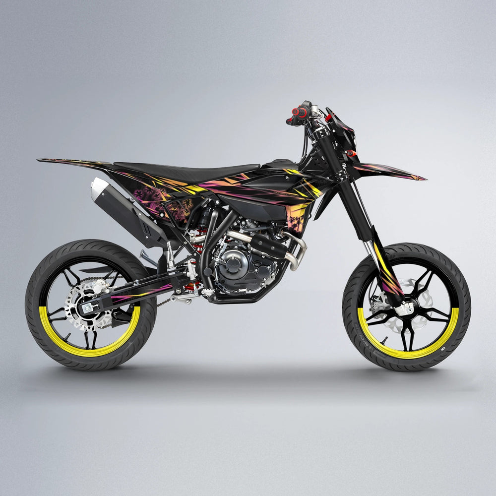 STATESIDE Beta supermoto graphics kit in Pink & Yellow