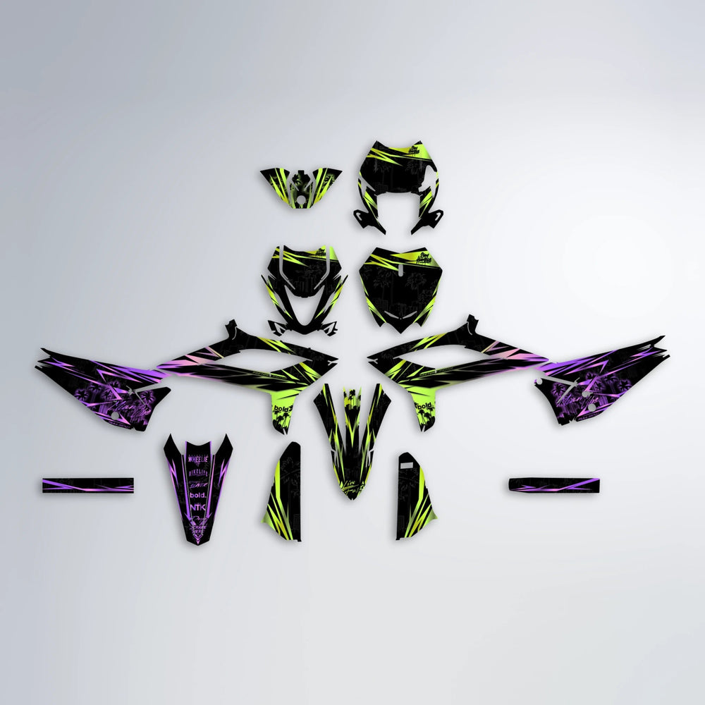STATESIDE Beta graphics kit parts layout in Purple & Yellow