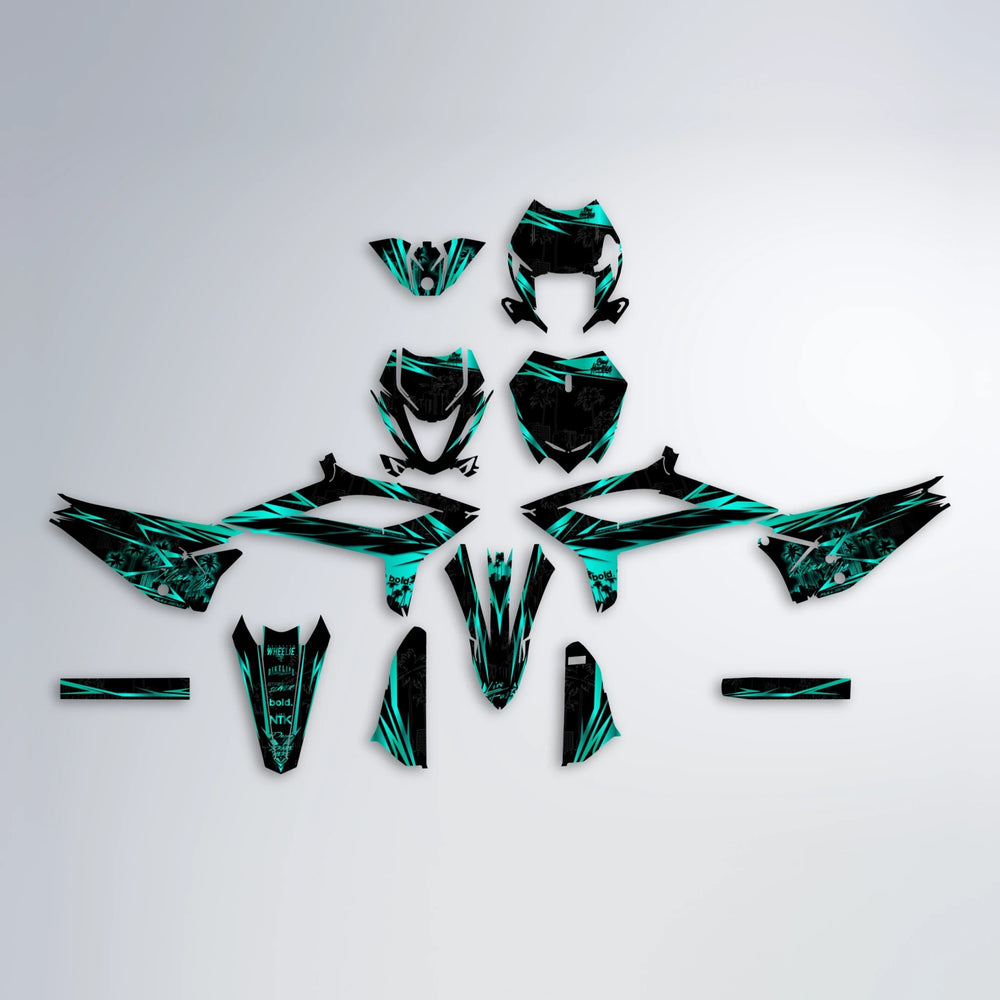 STATESIDE Beta graphics kit parts layout in Teal