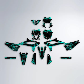 STATESIDE Beta graphics kit parts layout in Teal