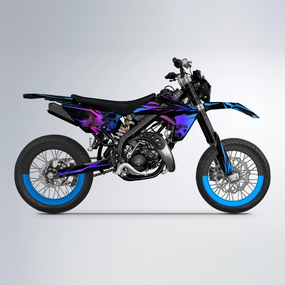 STATESIDE Rieju MRT supermoto graphics kit in Blue Purple Fade