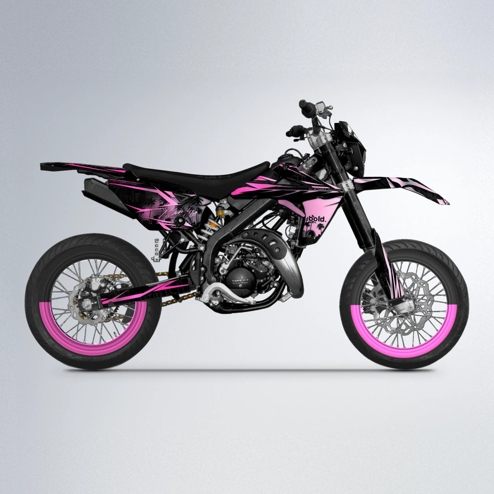 STATESIDE Rieju MRT supermoto graphics kit in Flamingo