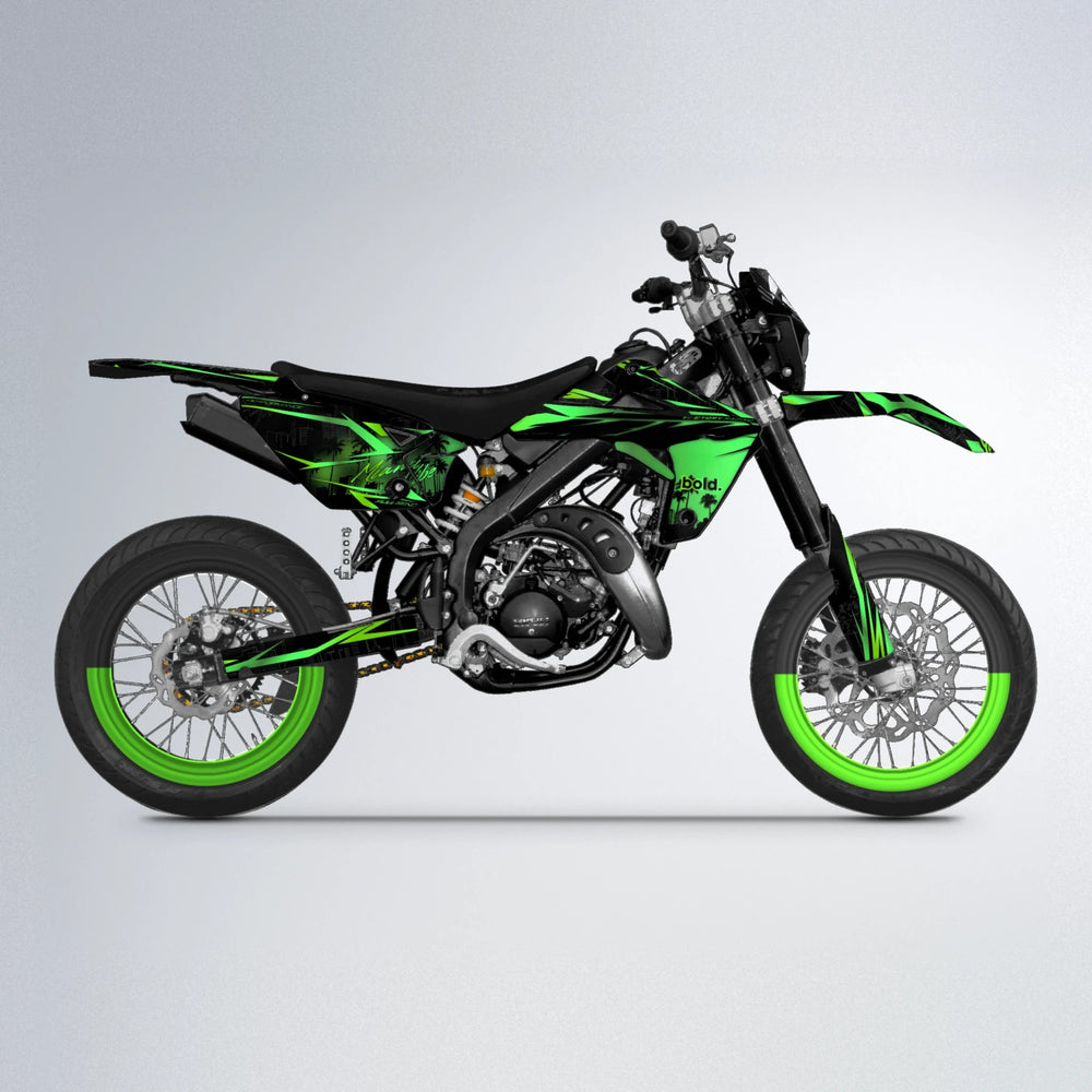 STATESIDE Rieju MRT supermoto graphics kit in Green