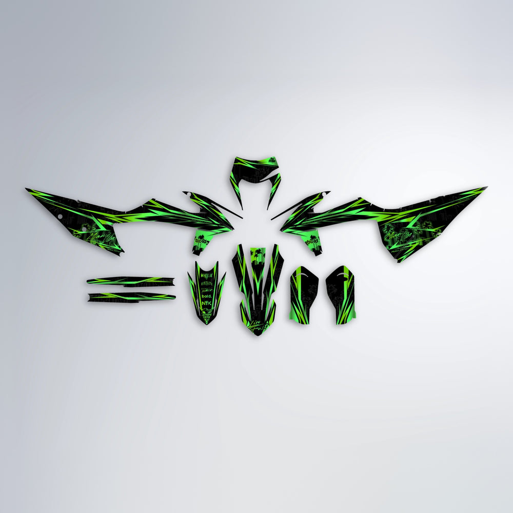 STATESIDE graphics kit parts layout in Green