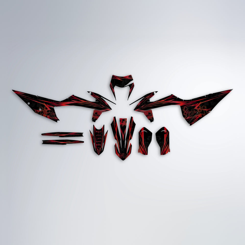 STATESIDE graphics kit parts layout in Red Chrome