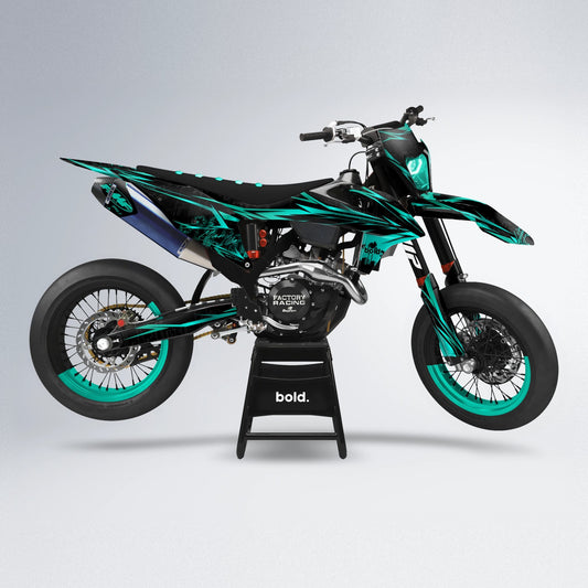 STATESIDE supermoto graphics kit in Teal
