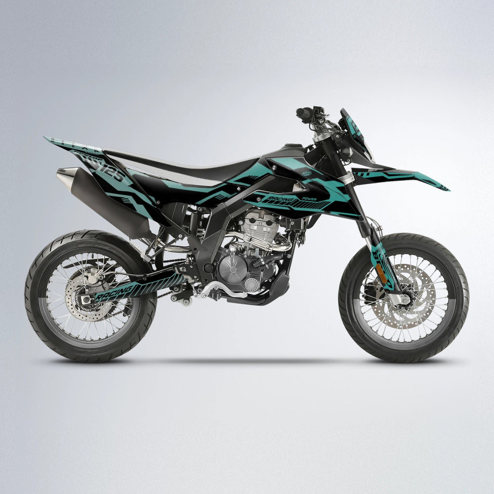STEALTH Aprilia SX 125 supermoto graphics kit in Mint