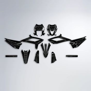 STEALTH Beta graphics kit parts layout in Black