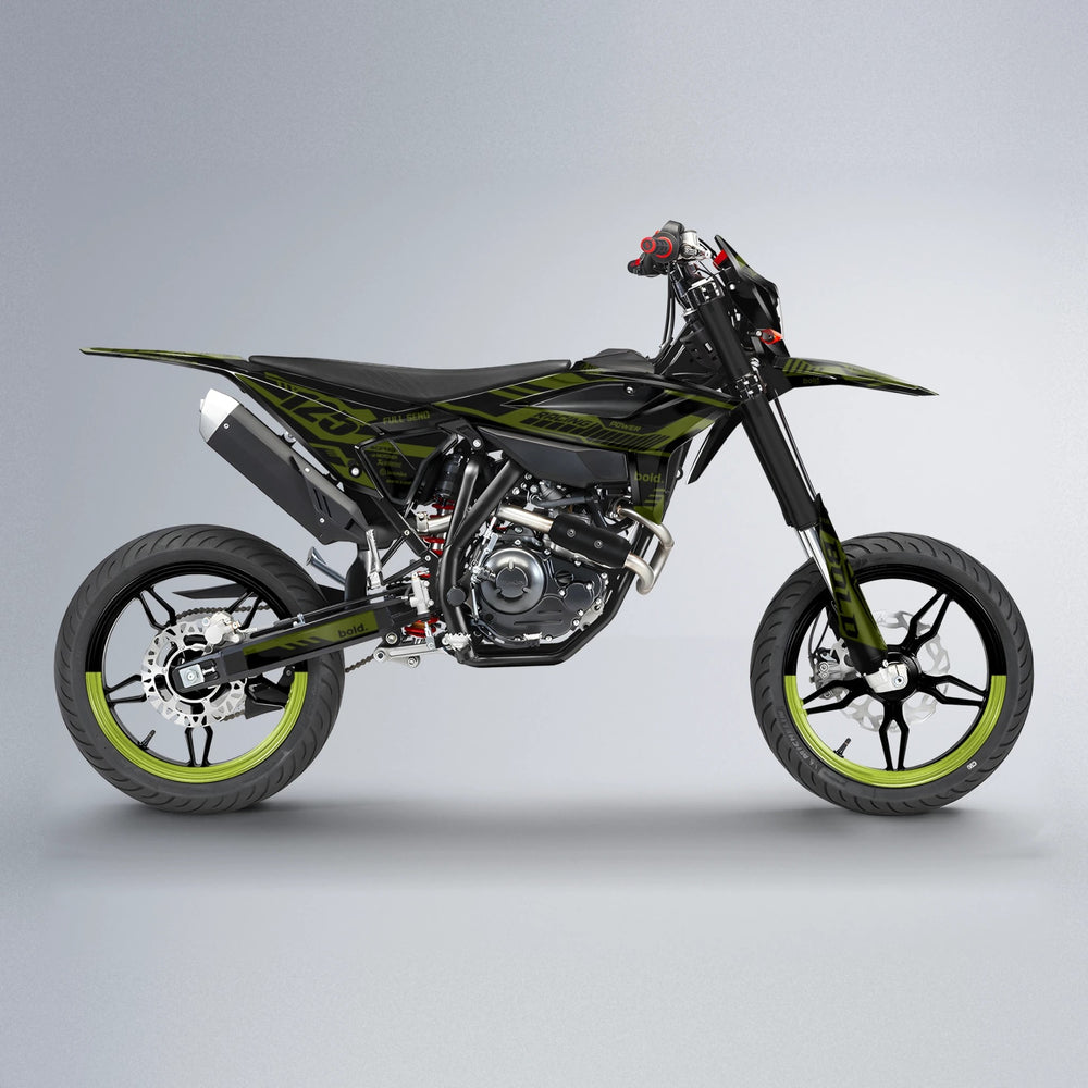 STEALTH Beta supermoto graphics kit in Olive