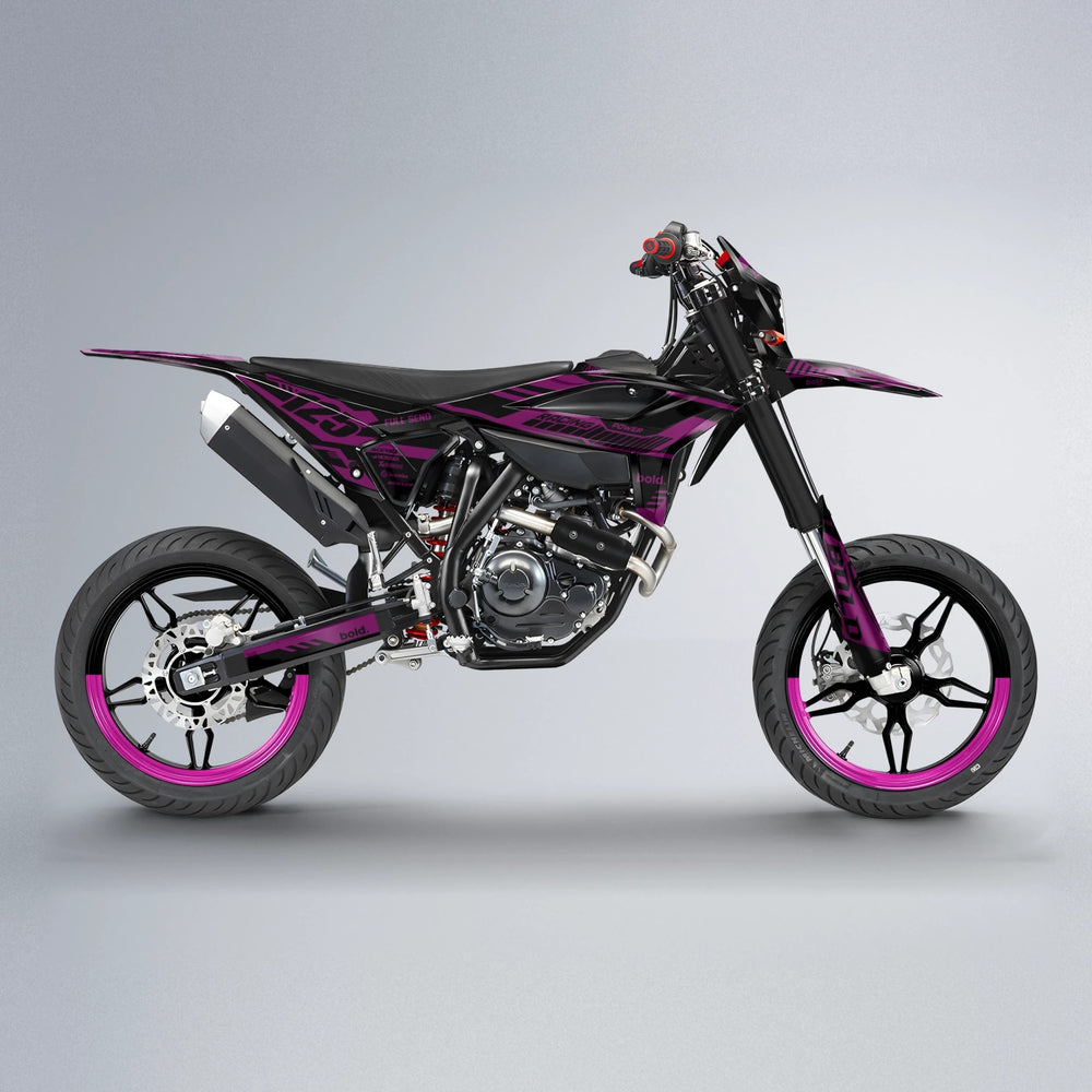 STEALTH Beta supermoto graphics kit in Pink